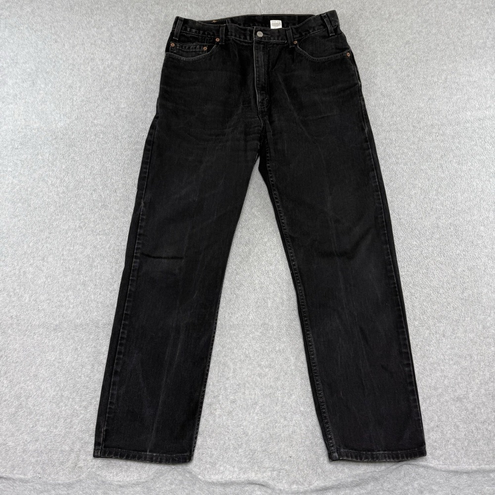 Vintage 90s Levis 505 Jeans Mens Measures 34x30 Black Straight Made In USA Denim